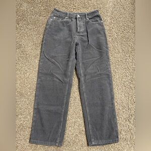 Nasty Gal womans Charcoal Corduroy Pants